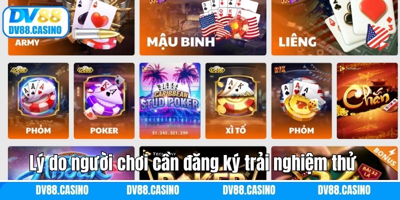Đăng Ký Chơi Thử Dv88 - Trải Nghiệm Thế Giới Cá Cược Đỉnh Cao 1 Lý do người chơi cần đăng ký trải nghiệm thử tại Dv88