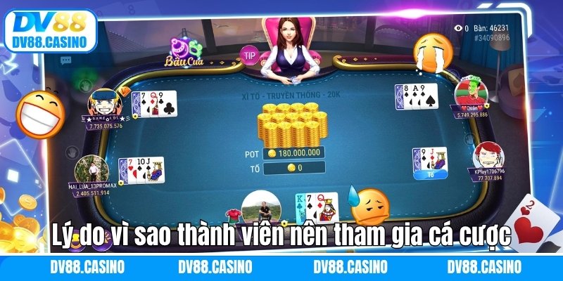 Game Bài DV88 – Lựa Chọn Của Những Người Chơi Biết Tính Toán 2 Lý do vì sao thành viên nên tham gia cá cược game bài DV88