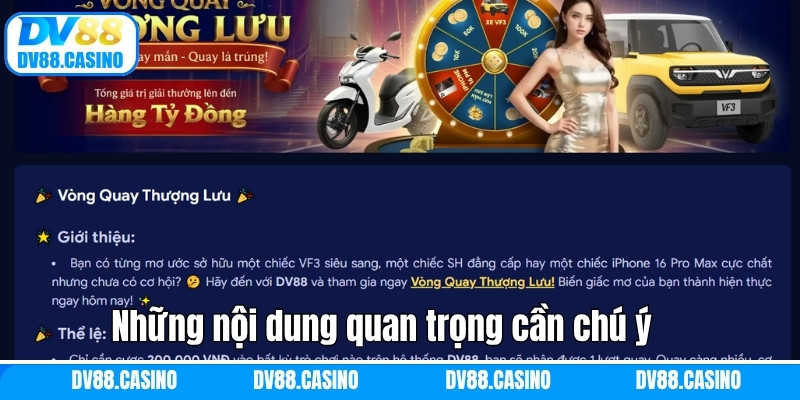 Khuyến Mãi DV88 - Đa Dạng Ưu Đãi, Điều Kiện Tham Gia Đơn Giản 3 Những nội dung quan trọng cần chú ý khi tham gia ưu đãi